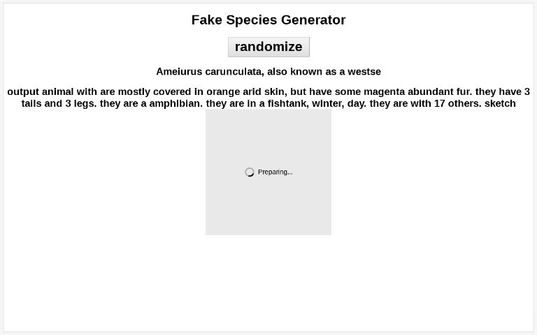 Fake Species Generator