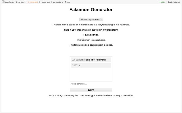Fakemon Generator
