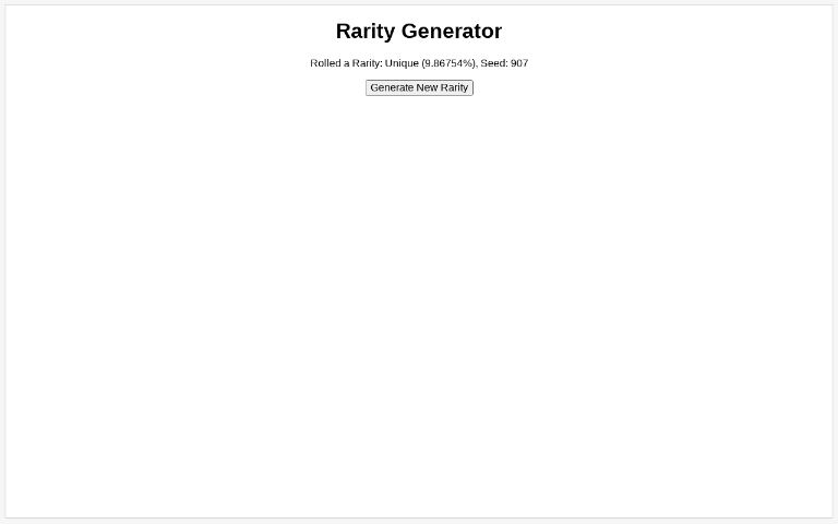 Rarity Generator