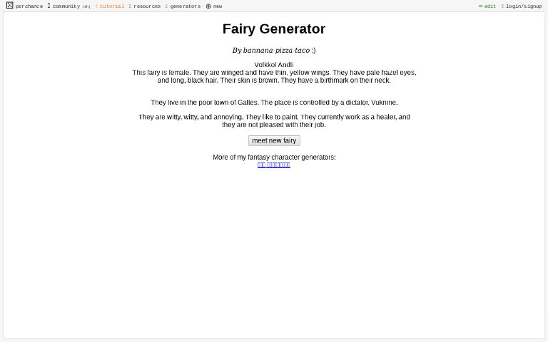 Fairy Generator