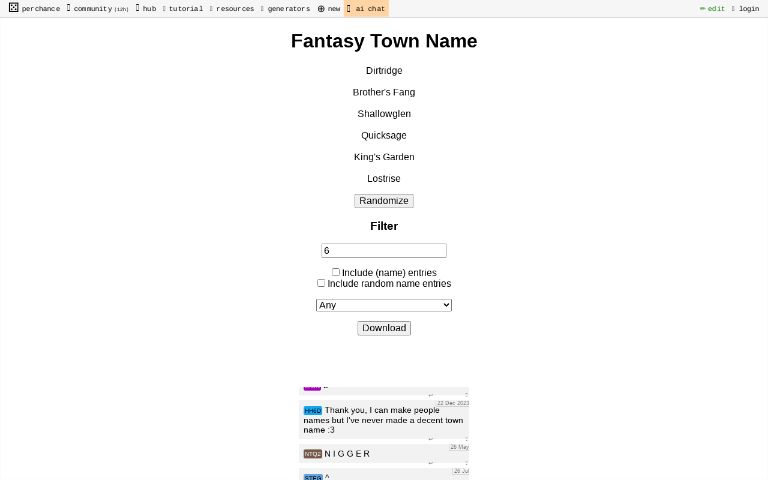 Fantasy deals village names