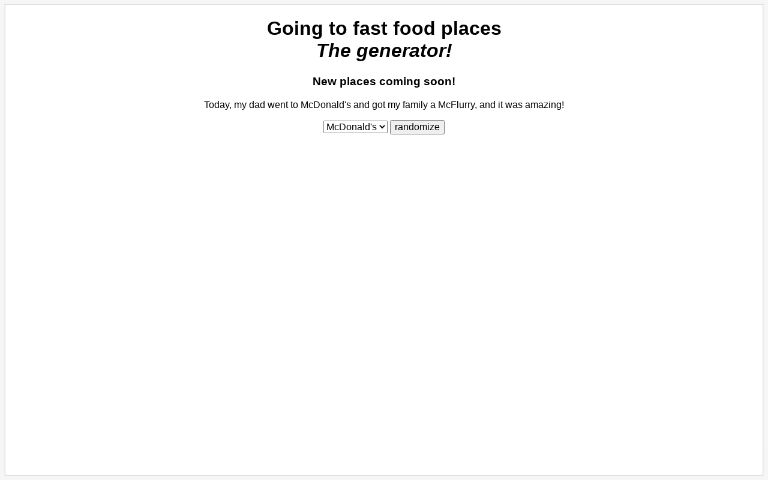 going-to-fast-food-places-the-generator