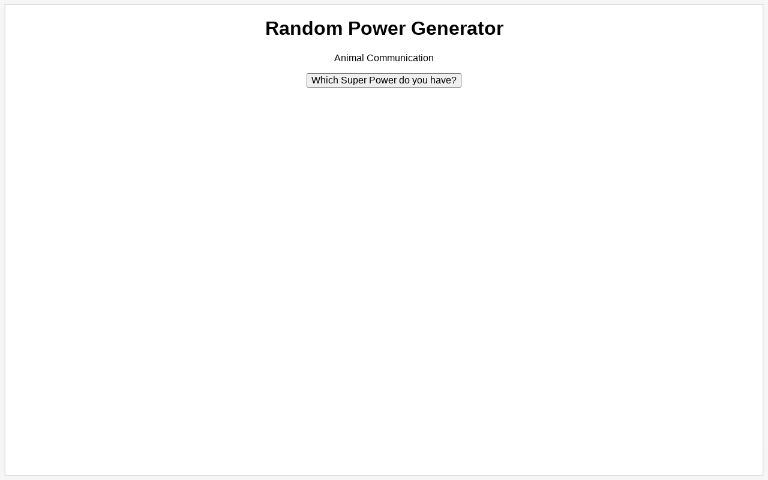 Random Power Generator