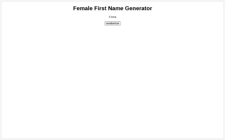 female-first-name-generator