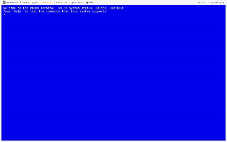 Interative Terminal Template ― Perchance Generator