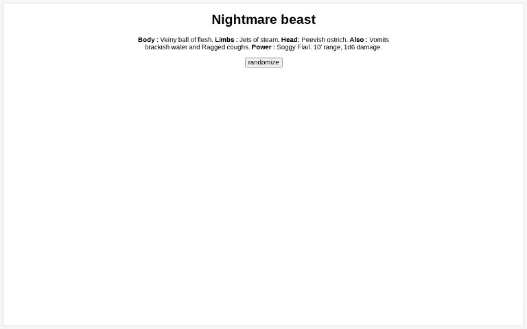 nightmare-beast-perchance-generator