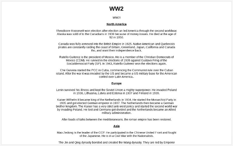 WW2 ― Perchance Generator