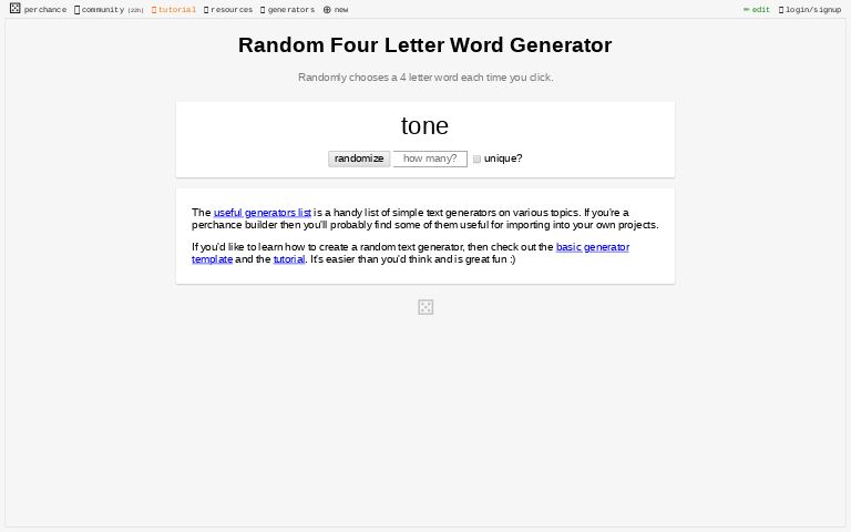 random-four-letter-word-generator