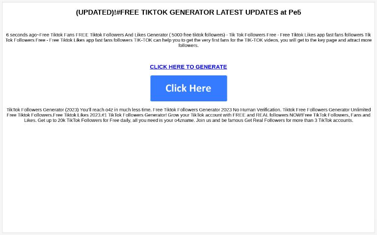 TikTok Followers Generator - 2023