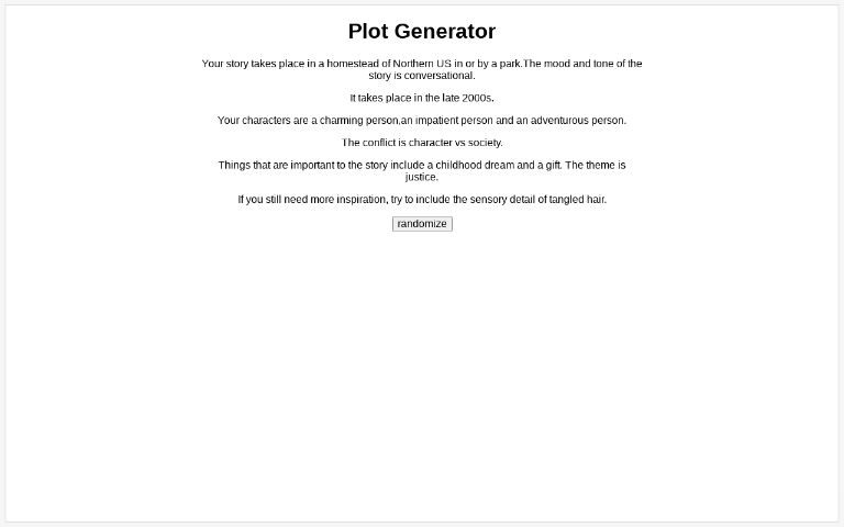 Plot Generator
