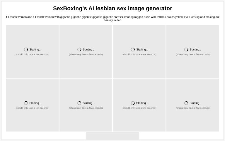 SexBoxing's AI lesbian sex image generator