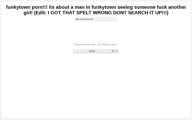 funkytown porn!!! its about a man in funkytown seeing someone fuck