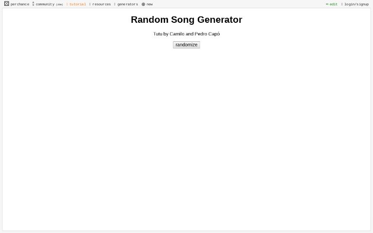 Random song generator