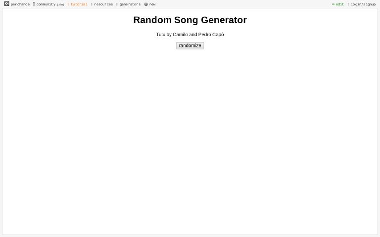 Random Song Generator