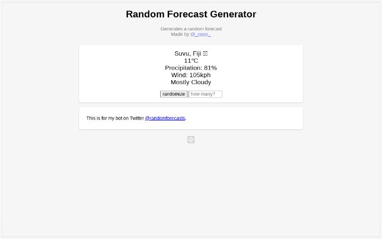 Random Forecast Generator