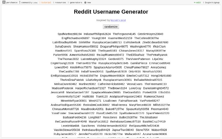 Reddit Username Generator