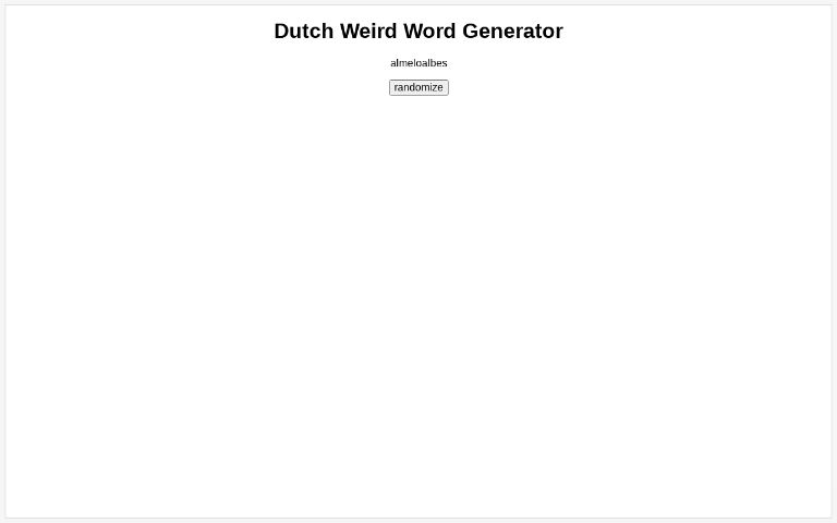 dutch-weird-word-generator