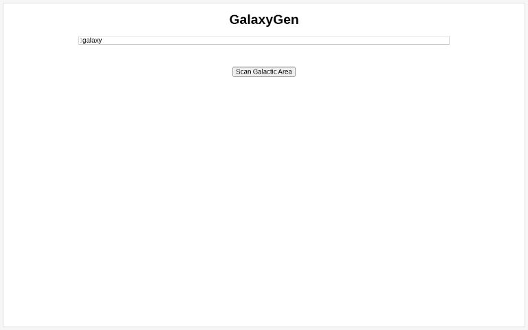 GalaxyGen ― Perchance Generator