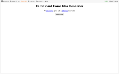 Card/Board Game Idea Generator ― Perchance