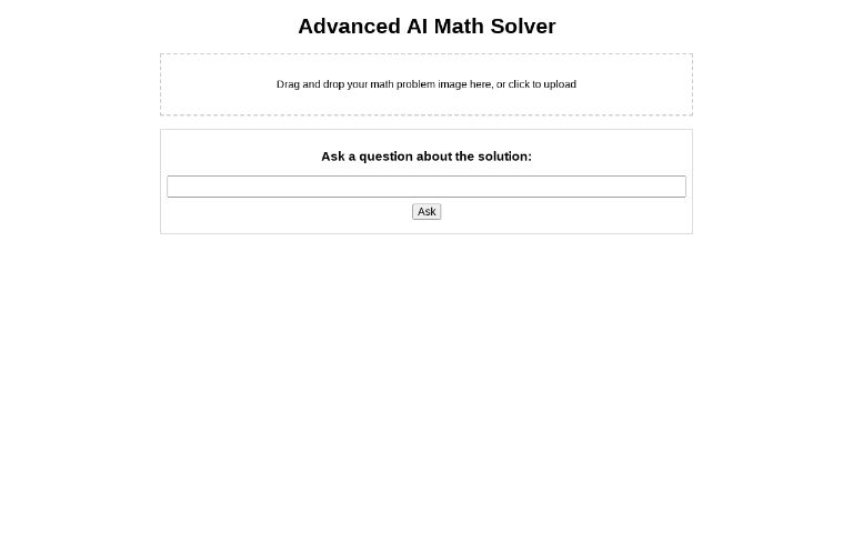 Advanced AI Math Solver ― Perchance Generator