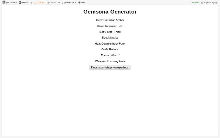 Gemsona Generator Perchance