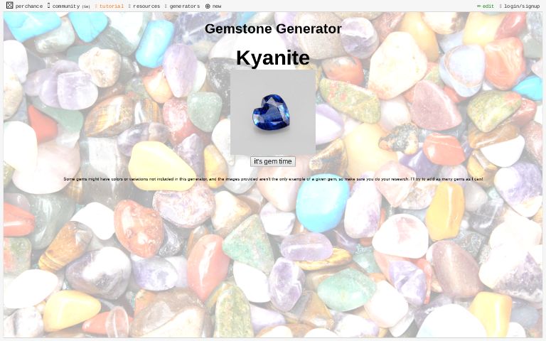 Gemstone Generator - Perchance