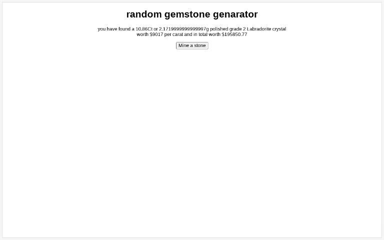 random gemstone genarator ― Perchance Generator