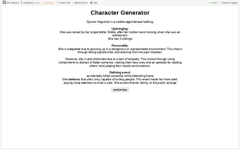 Character Generator