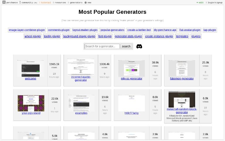 Most Popular Generators