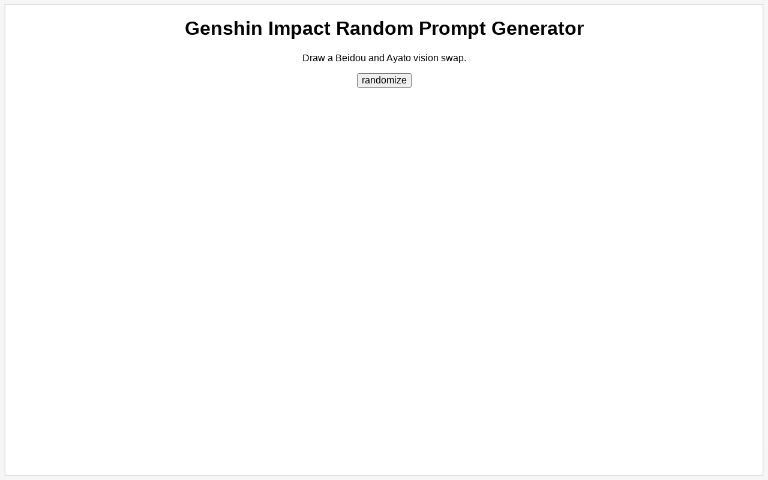 Genshin Impact Random Prompt Generator