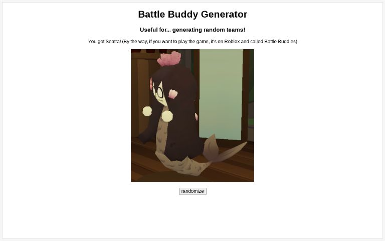 Battle Buddy Generator