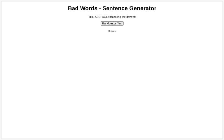 bad-words-sentence-generator