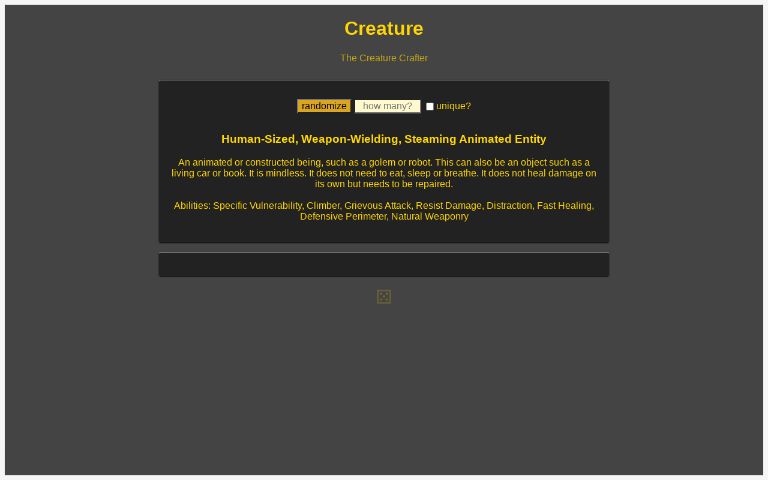 creature-perchance-generator