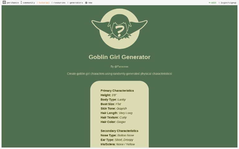Morse code murderer Operation possible Goblin Girl Generator ― Perchance