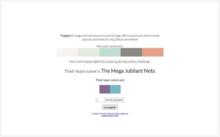 Object Show Character Generator