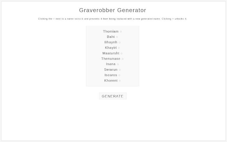 graverobber-generator