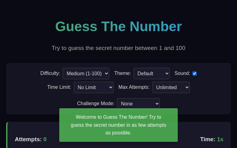 Guess The Number ― Perchance Generator