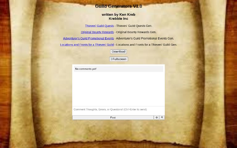 Guild Generators V1.0