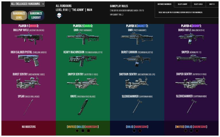 Gtfo Randomizer ― Perchance Generator