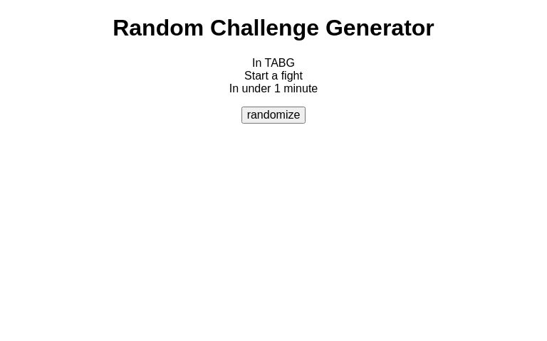 Random Challenge Generator