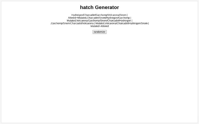 hatch Generator