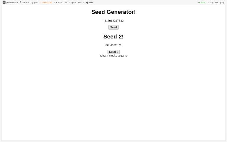 Seed Generator!