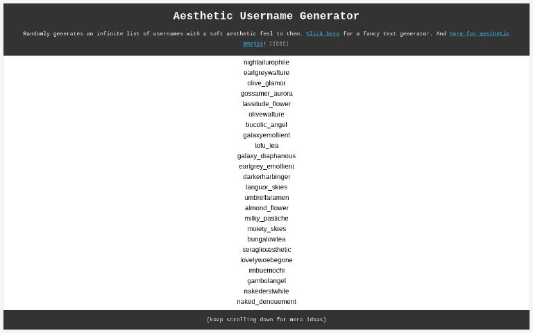 aesthetic-username-generator