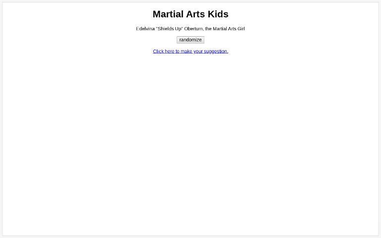 Martial Arts Kids ― Perchance Generator