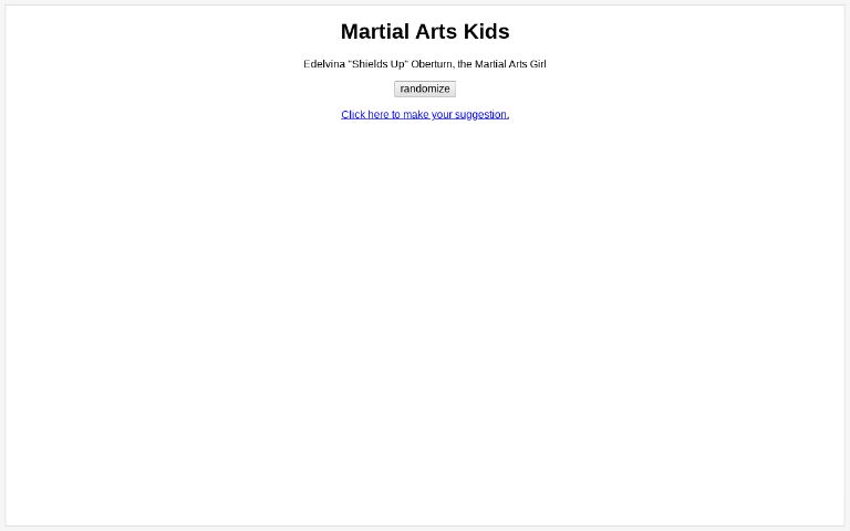 Julia Ticao Porn Video - Martial Arts Kids â€• Perchance Generator