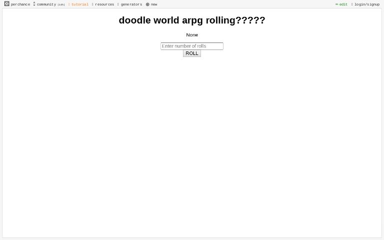 doodle world arpg rolling????? ― Perchance Generator