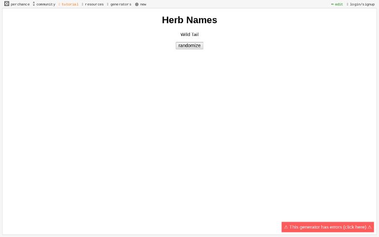 herb-names-perchance-generator