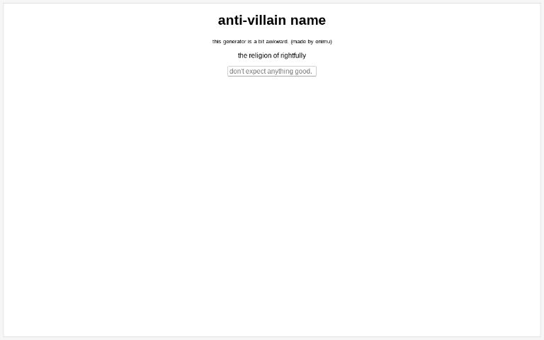 villain-name-perchance-generator