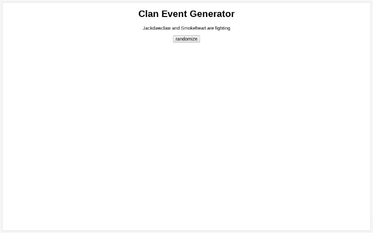 Clan Event Generator
