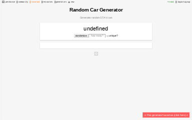 Random Car Generator ―